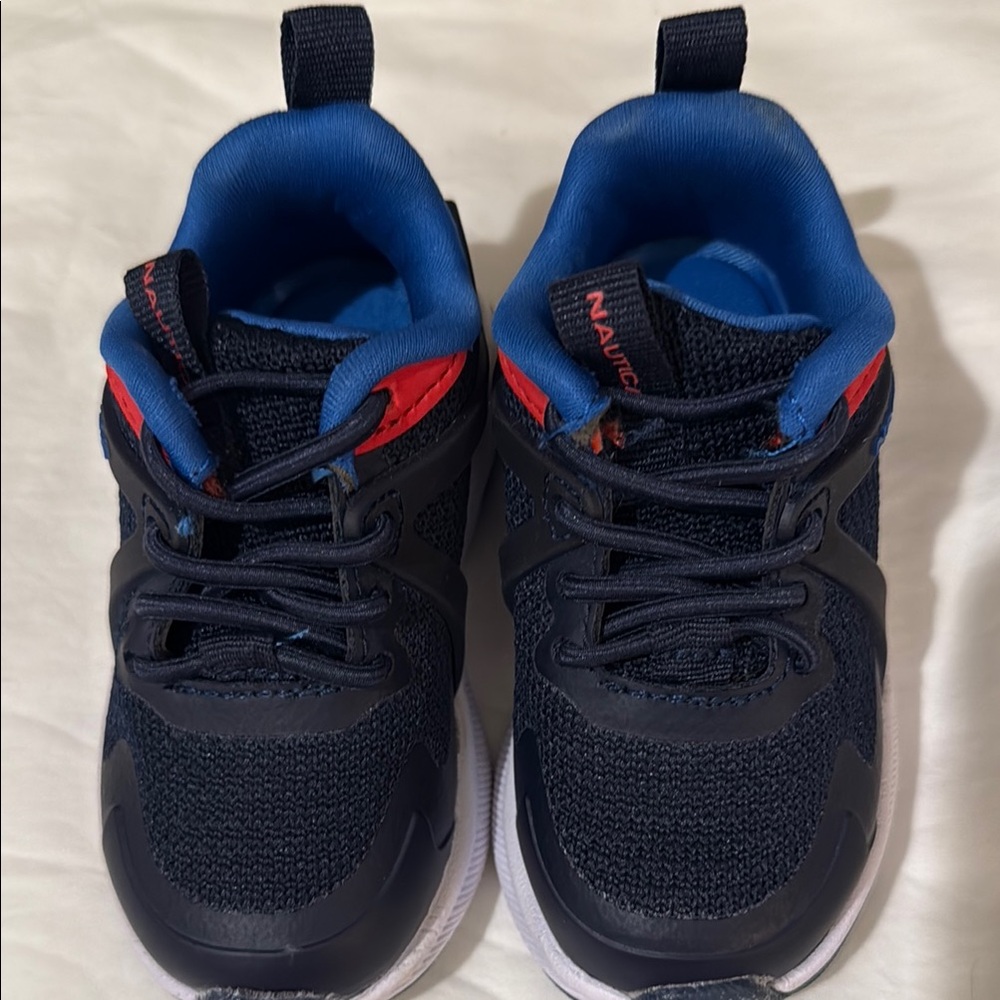 New Nautica Kids' Navy and Red Sneakers Size 5 Toddler